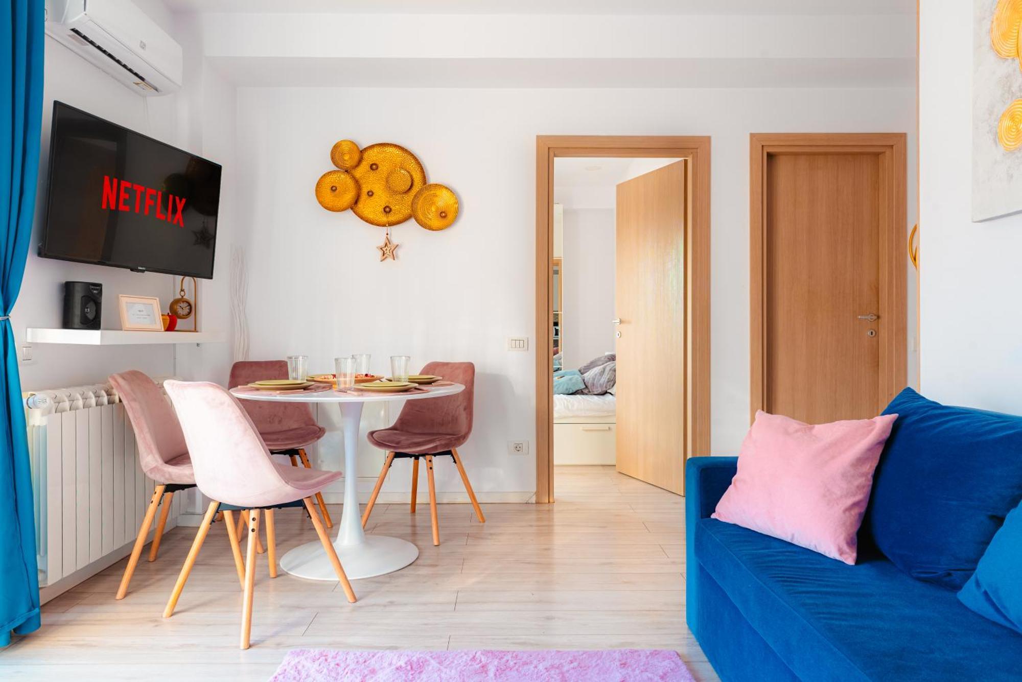 Downtown Apartment Boutique - Blue & Pink بوخارست المظهر الخارجي الصورة